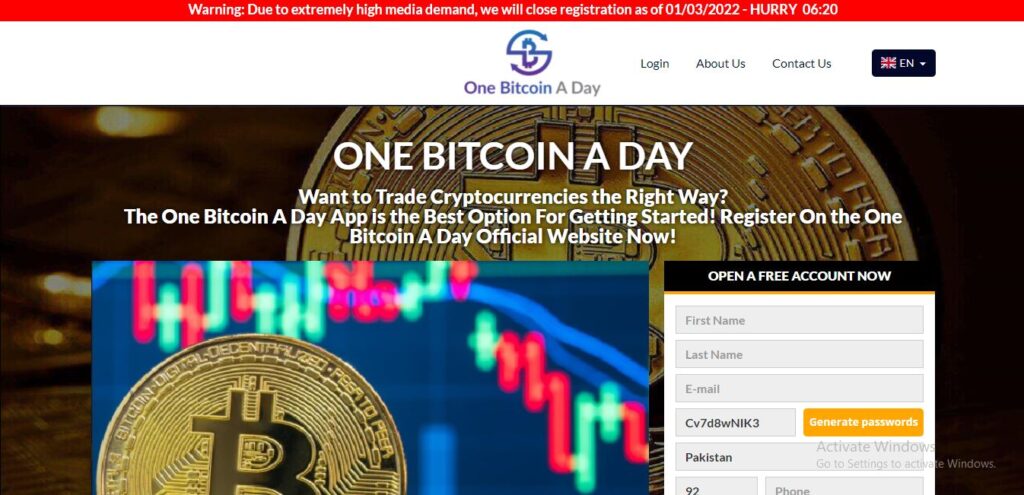One Bitcoin A Day  Überprüfung: Können Sie Ihre Profite mit One Bitcoin A Day  erhöhen?