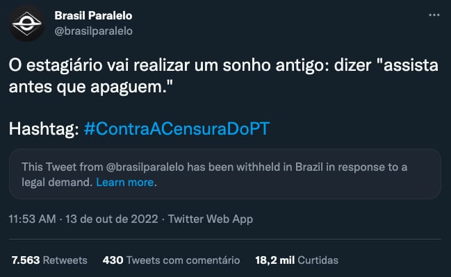 Wird die Zensur von Brasil Paralelo mit Blockchain gelöst?0 (0)